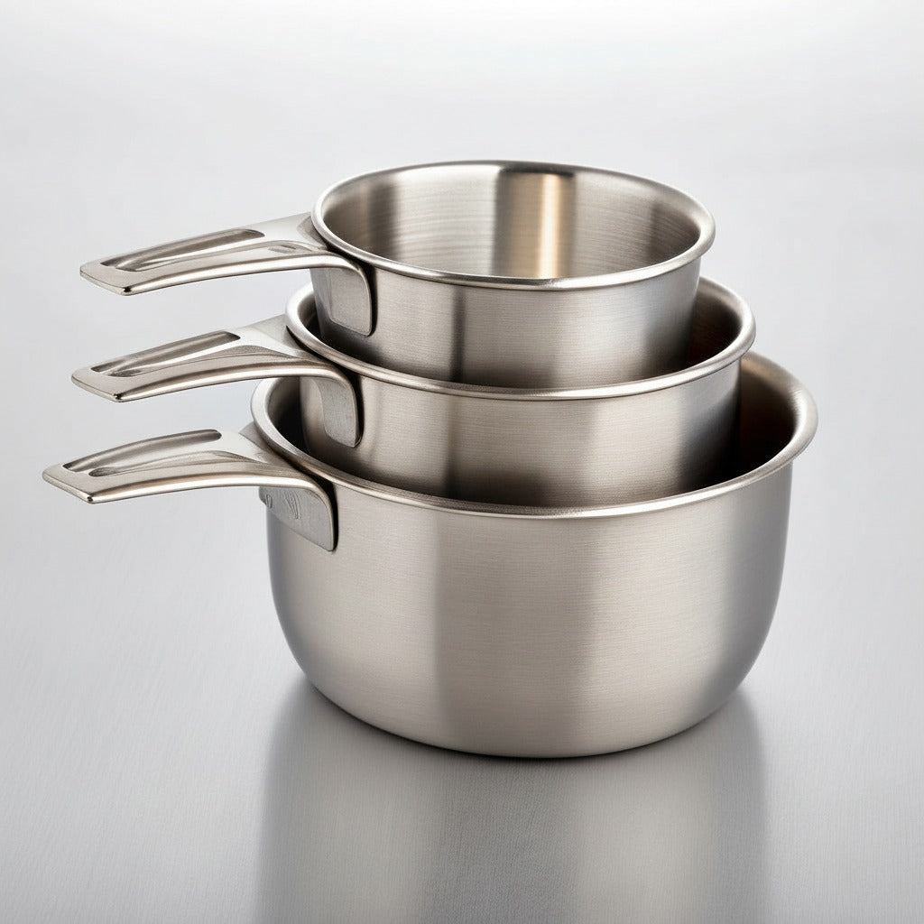 Stainless Steel Measuring Cups and Spoons Set