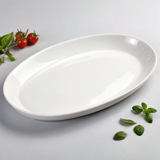 Porcelain Serving Platter, 14-Inch