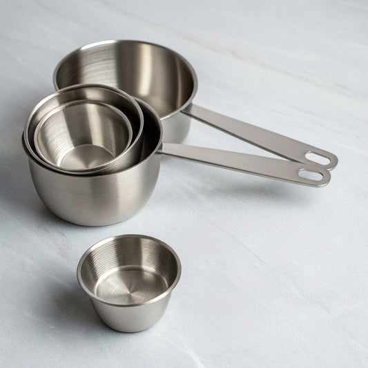 Stainless Steel Measuring Cups and Spoons Set