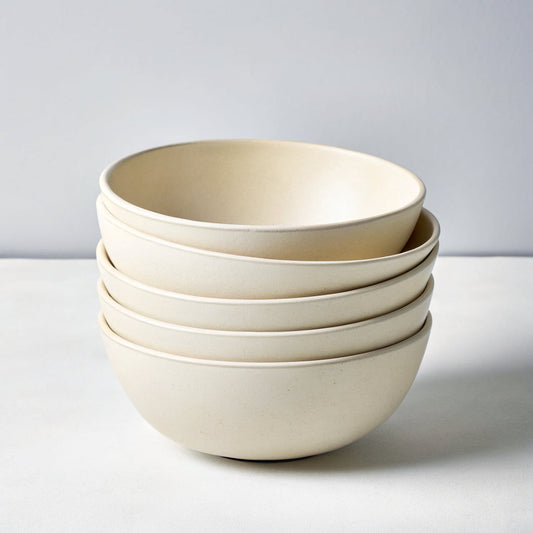 Stoneware Dinner Bowls, Set of 4